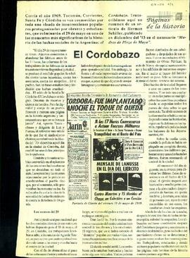 Panfleto con artículo "El Cordobazo"