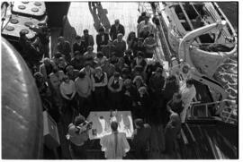 Fotografía de misa en Islas Malvinas