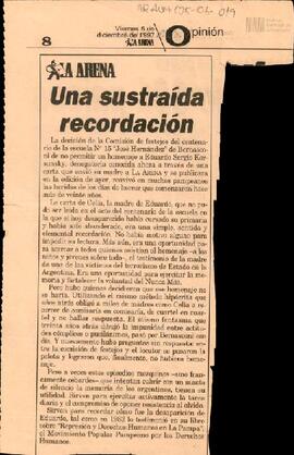 Columna de Opinión en Diario La Arena