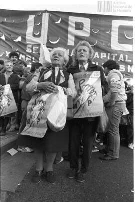 Fotografía de la movilización popular de desagravio a Juan Domingo Perón