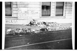 Fotografía de la huelga de recolectores de basura