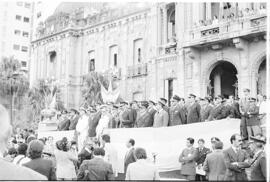 Fotografía de militares en acto conmemorativo del 164 de la Batalla de Tucumán