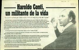 Panfleto "Haroldo Conti, un militante de la vida"