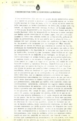 Actas de procedimientos de Campo de Mayo