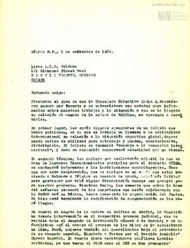 Carta de Carlos González Gartland para Lorne Waldman