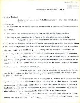 Carta de Manuel Gaggero para Carlos González Gartland