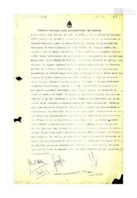 Actas de procedimientos de La Cacha