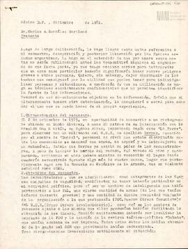 Carta de Eduardo Urretaviscaya a Carlos González Gartland