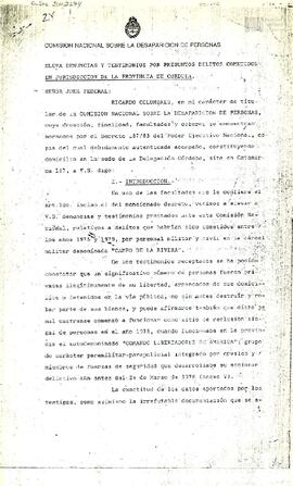 Elevación a la Justicia Federal de denuncias y testimonios por presuntos delitos cometidos en jur...