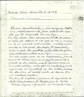 Fotocopia de carta de Celia Jinkis de Korsunsky al Movimiento Ecuménico