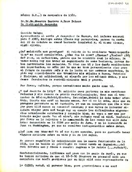 Carta de Gustavo Adolfo Roca Deheza para Carlos González Gartland