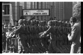 Fotografía del desfile militar por el Día de la Independencia