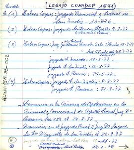 Anotaciones sobre presentaciones judiciales