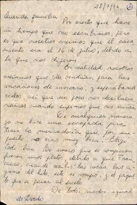 Carta de Eduardo Korsunsky a su familia