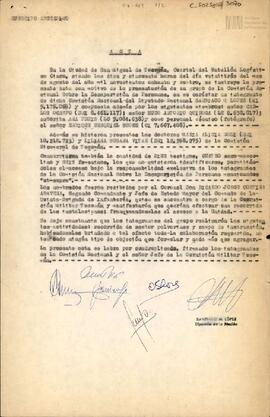 Actas de procedimientos de Cuartel del Batallón Logístico Cinco