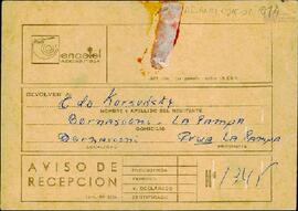 Formulario de aviso de recibo de ECONTEL