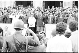 Fotografía de autoridades militares en acto conmemorativo del 164 aniversario de la Batalla de Tu...