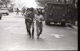 Fotografía de represión de la movilización de la Confederación General del Trabajo (CGT) Brasil