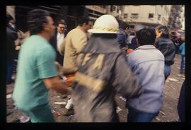 Fotografía del atentado a la AMIA