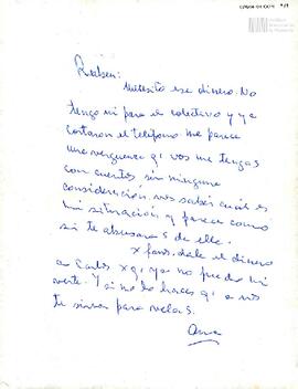 Carta de Ana para Ruben
