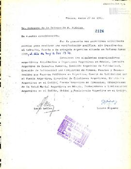 Carta de Lucio Geller y Susana Miguenz a M. Hidalgo