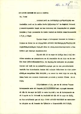 Habeas corpus presentado por Soledad Davi de Capello
