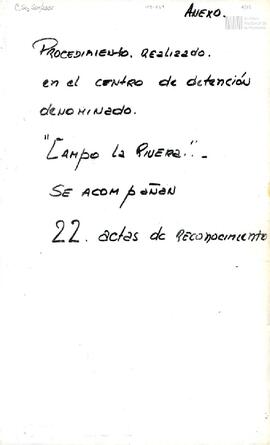 Actas de procedimientos de Campo de la Ribera