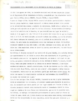 Actas de procedimientos de Regimiento 29 de Infantería de Monte de Formosa