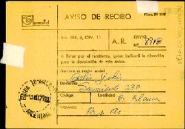 Formulario de aviso de recibo de ECONTEL