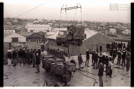 Fotografía del desembarco Argentino en el marco de la guerra de Malvinas