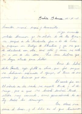 Carta de Eduardo Korsunsky a su mamá, papá y hermanas