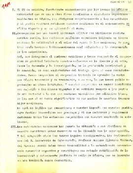 Borrador de comunicado de prensa de la Comisión Argentina de Derechos Humanos (CADHU)