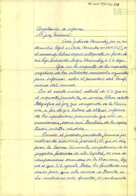Solicitud de ampliación de informe sobre Eduardo Korsunsky