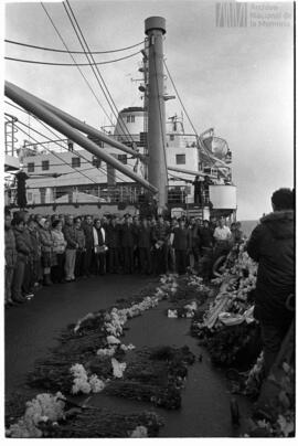 Fotografía de misa en Islas Malvinas