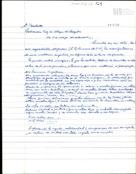 Borradores de cartas de Celia Jinkis de Korsunsky al Presidente de la Federación Argentina del Co...
