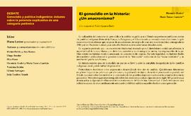 Copia digital de artículo “El genocidio en la historia: ¿Un anacronismo?”