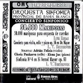 Programa de la Orquesta Sinfónica Provincial de Bahía Blanca