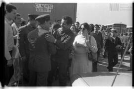 Fotografía del regreso de combatientes de Malvinas