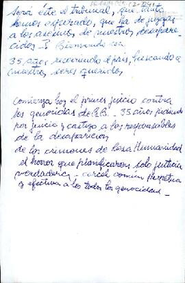 Anotación de Celia Jinkis de Korsunsky