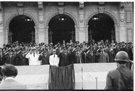 Fotografía de autoridades militares en acto conmemorativo del 164 aniversario de la Batalla de Tu...