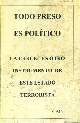 Panfleto de CAIN "Todo preso es político"