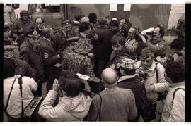 Fotografía del desembarco Argentino en el marco de la guerra de Malvinas