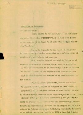 Carta a juez nacional solicitando ampliación de informes sobre el caso Eduardo Korsunsky
