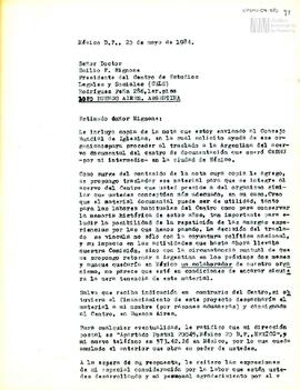 Carta de Carlos González Gartland para Emilio Mignone