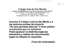 Modelo de autorización de uso de entrevista
