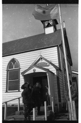 Fotografía de misa en Islas Malvinas