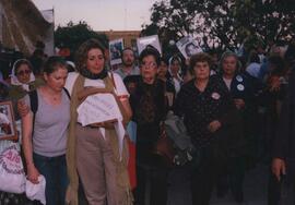 Fotografía de Ramona Emperatriz Márquez en "Marcha del Apagón"