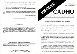 Informe de la Comisión Argentina de Derechos Humanos (CADHU)