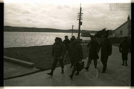 Fotografía del desembarco en el marco de la guerra de Malvinas