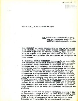 Carta de Carlos González Gartland